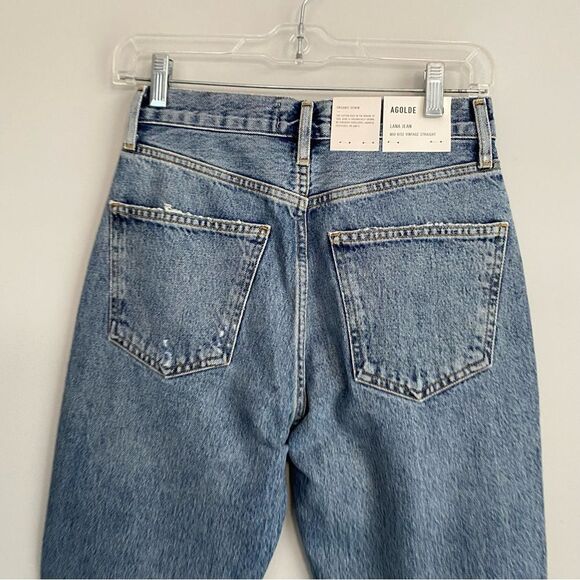 AGOLDE Lana Mid Rise Vintage Straight Jean in Backdrop Size 24 NWT - Picture 8 of 11